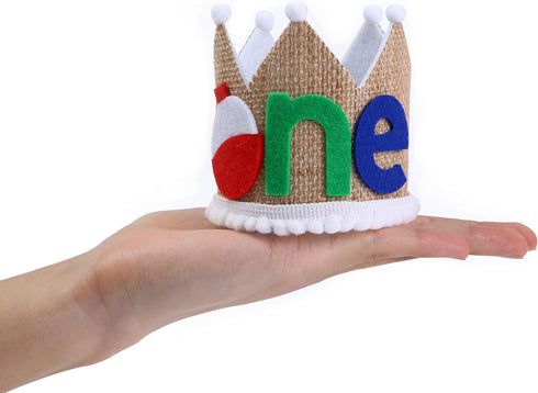 Ofishally One Crown for 1st Birthday - Party Favor Hat, Photo Booth Prop
