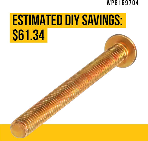 PartsBroz WP8169704 Microwave Top Mounting Screw, Compatible with Whirlpool Maytag KitchenAid Microwave Durable