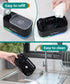 Kitchen Dish Soap Dispenser Set, 3-in-1 Countertop Sponge Dual Soap Pump Dispenser with Holder for Kitchen Sink - Black