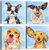 KLVOS Abstract Puppy Artwork Dog Painting Funny Animal Pictures Wall Decor Print