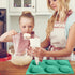 4 Inch Round Silicone Mold for Baking, 3 Pcs Large Non-Stick Muffin Top Pan, 6-Cavity Baking Mold