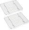 Small Baking Cooling Rack Set of 2 - E-far Stainless Steel Toaster Oven Rack for Cooking, Roasting, Grilling