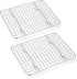 Small Baking Cooling Rack Set of 2 - E-far Stainless Steel Toaster Oven Rack for Cooking, Roasting, Grilling