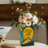 Oz) LIFFY Book Vase for Flowers, Ceramic Flower Vase Bookshelf Decor, Unique Book Shape Decration Vase Bookend Gift