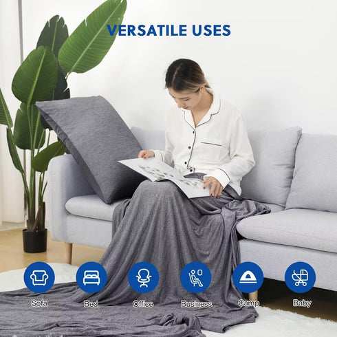 Summer 50 70 inches) HOMFINE Cooling Blankets for Hot Sleepers - Blanket Thin Lightweight Breathable Soft Double Side