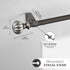 Kenney - 71631 Rachel Standard Decorative Window Curtain Rod, 28 to 48-Inch, Italian Pewter