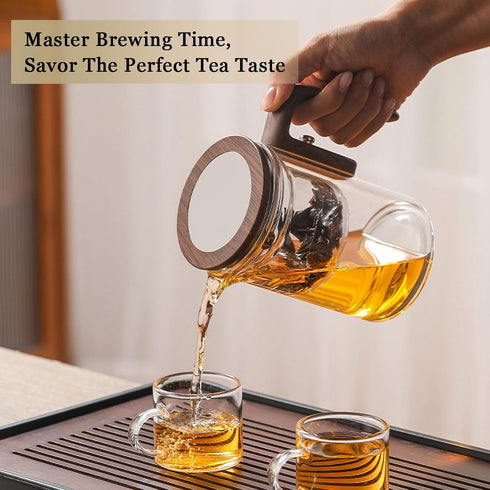800ml/27.1oz Enchant Tea Pot - Witchcraft Magic Glass Teapot, Magnetic Water Separation Design, Borosilicate Infuser