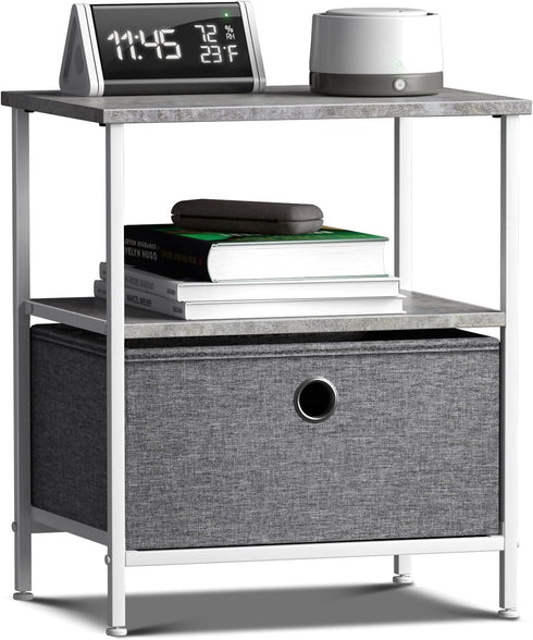Sorbus Nightstand 1-Drawer Shelf Storage - Bedside Furniture & End Table Chest