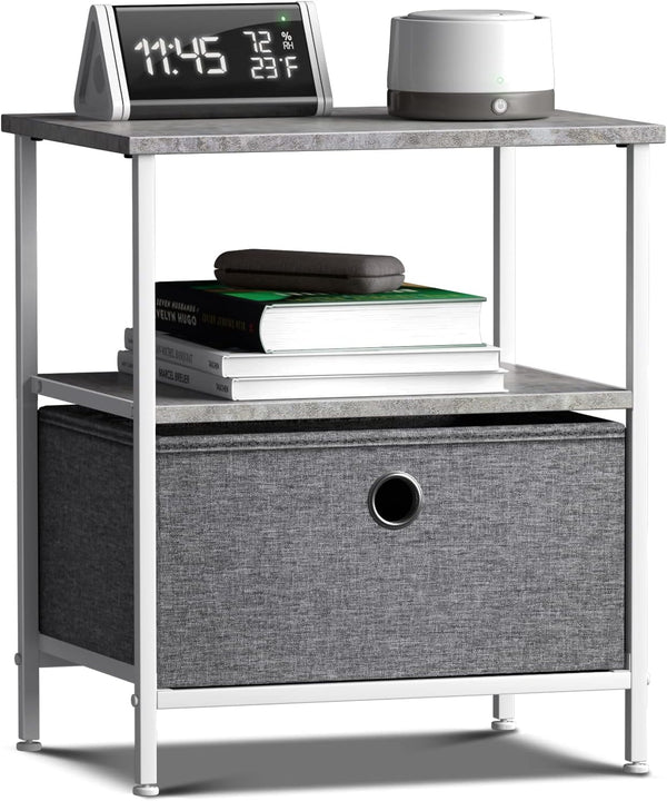 Sorbus Nightstand 1-Drawer Shelf Storage - Bedside Furniture & End Table Chest