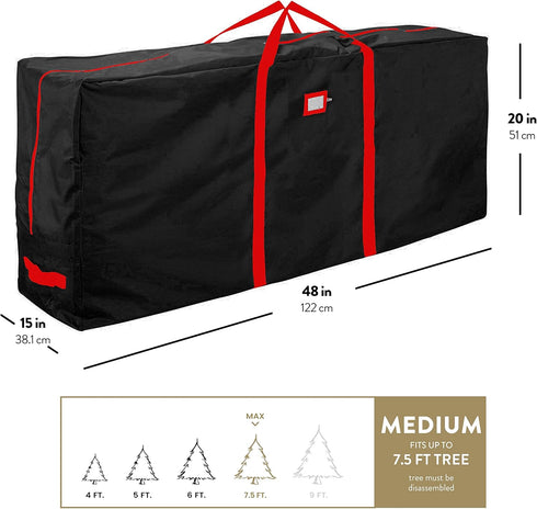 Zober Christmas Tree Storage Bag, Fits 7.5 Ft Artificial Trees, Waterproof with Strong Durable Handles