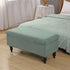 Lussenwert Ottoman Cover Rectangle, Stretch Jacquard Storage Bench Cover Removable Folding With Elastic Bands Ties