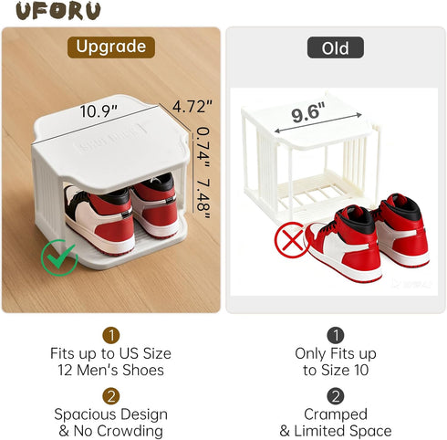 5 Closet, Small Shoe Rack, Tier Plastic Vertical Shoe Rack for Small and Narrow Spaces, Free Standing Shoe Organizer