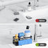 Rustproof Metal Sink Caddy with Detachable Dish Cloth Holder - Black