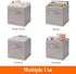Lifewit 12 Packs Storage Cubes, 11 Inch Foldable Decorative Fabric Bins for Organizing Home with Handles, Light Gray