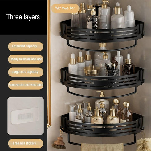 Asotckom 3-Pack, 11.42" 8.27" 2.09", x x Triangle Shower Kitchen Organizer, Caddy Bathroom Caddy Waterproof Large