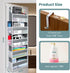 Andahoom 5 8 44lb Nursery,Closet, Sturdiness Over The Door Organizer, Shelves & Side Pockets,Anti Tilt Hanging Behind