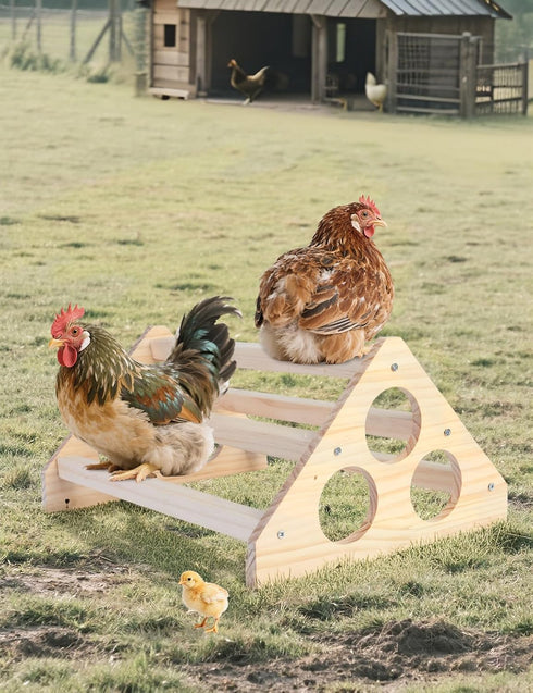 DsyysdS Wooden Chick Perch, Chick Stand Training Perch, Wood Chicken Roosting Bar for Entertainment, Strong Chick