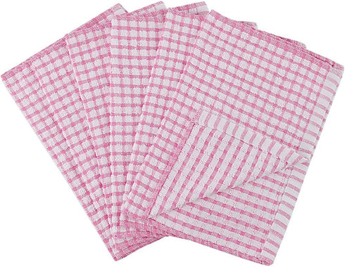 uxcell Cotton Terry Small Kitchen Dish Cloth, Pack of 6 Absorbent Quick Drying Cleaning Dish Rags, 15 x 10.5 Inches,