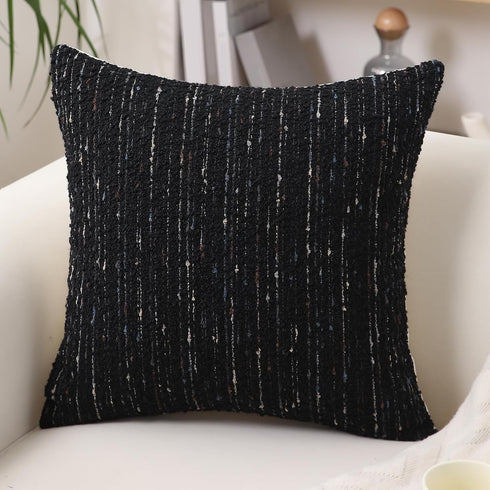 GIKKEARL Textured Boucle Pillow Covers 18x18 Neutral Striped Throw Pillows Soft Modern Farmhouse