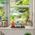 Set 3 Glass Propagation Station for Plant: Mushroom Planter with Wooden Stand for Home Office Decor - Unique