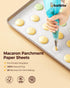 Katbite 100 Macaron Parchment Sheets Template, Non-Stick Baking Stencil for Cookies, 12x16 In