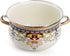 ZENFUN Kitchen Enamel Stockpot with Lid, 3.5 Quart Retro Flower Stew Bean Cooking Pot, Nonstick, Safe for Induction