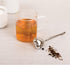 HIC Long Handled Snap Tea Infuser, Heart Shape, 18/8 Stainless Steel Mesh, 1.75-Inch