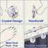 Shower Curtain Hooks Rings, 12PCS Double Hooks Glide Anti Rust Crystal Rhinestones for Shower Curtains