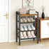 4-Tier 4-8 SS64BR YATINEY Narrow Shoe Rack, Tall Shoe Rack for Pairs, Slim Shoe Storage Organizer with Wooden Top