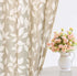 Treatmentex Leaf Valance Window Curtain, Kitchen Basement Bedroom, 52" W x 15" L, Taupe and White 1 Panel