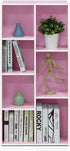 Furinno 7-Cube Reversible Open Shelf - White/Pink, Model 11048WH/PI