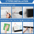 Magnetic Knife Holder for Wall, 10 Inch Black Magnetic Knife Strip with 2 Hooks, Stainless Steel Magnet Rack for Knives