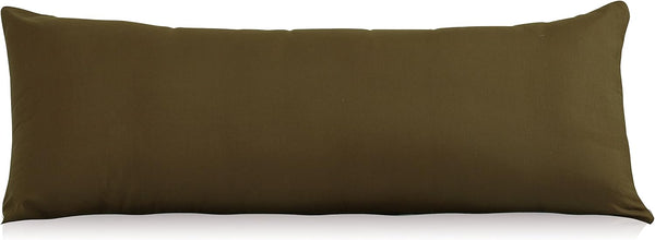 EVOLIVE Ultra Soft Microfiber Body Pillow Cover, 21"x54" with Hidden Zipper Closure, Coffee