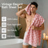 2 Set 27x55 600GSM REDKISS Piece Pink Checkered Bath Towels - Highly Absorbent Pink Cotton Towels for Bathroom