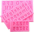 Mujiang Number Chocolate Mould | Silicone Letter Mold Candy Making Alphabet Molds Set of 3