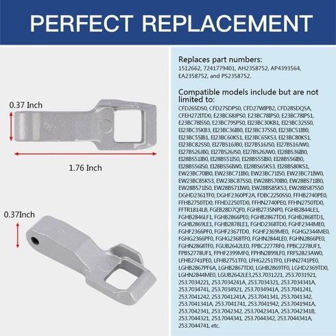 2Pcs MFG63099101 Washer Door Lock Strik for LG/Kenmore Washing Machine, Door Latch Hook Replacement Part