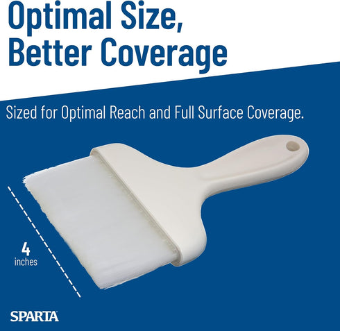 4039302 4", Carlisle FoodService Products Sparta Galaxy Nylon Pastry Brush, White