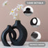 Set 2, Liotww Black Vases Home Decor of Ceramic Black Small Flower Vase, Minimalist Boho Decorative Modern Donut Vase