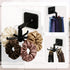 4 Pieces 360 Rotating Folding Hook, Multi-Purpose Self-Adhesive Utensil Holder with 6 Hooks for Kitchen Bathroom