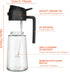 16oz Olive Oil Dispenser Bottle, 2 in 1 Sprayer for Kitchen, Cooking, Salad, and Barbecue