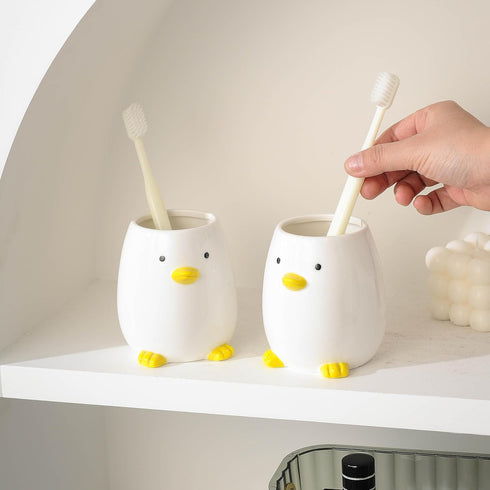 LOUIE SILNA Toothbrush Cup for Kids Durable & Colorfast Toothbrush Holder for Bathroom, Hotel & Office Desk Storage