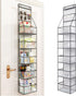Fixwal 6-Shelf Over The Door Hanging Pantry Organizer with Clear Plastic Pockets and 3 Small PVC Pockets for Closet