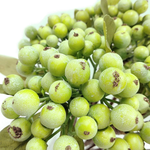 M2cbridge 12pcs) Artificial Berry Stems Christmas Picks Pine Needles Branches Wreath Ornament (Green