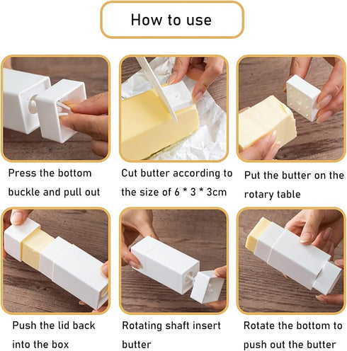WonLiq 2 Pack Butter Dispenser with Lid, Adjustable Dosage Control, Dishwasher Safe, Upgraded Butter Spreader, Perfect