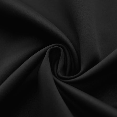 Mrs.Naturall Small Window Curtains for Basement - Blackout RV Curtains for Camper Windows, 24 Inch Length, Black