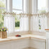 jinchan 24 Inch Set 2 Linen Tie Top Curtains Length Farmhouse Cafe Curtains of for Bedroom Bathroom Rustic Small