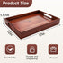 17 12 Inch Acacia Wood Serving Tray with Handles, x Large Wooden Tray for Food & Drinks, Coffee Table, Ottoman