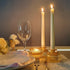 Set 4, Woho Gold Candlestick Holder of Tapered Candlestick Holders for Table Centerpiece, Glass Taper Candle Holders