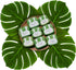 Hopeak Artificial Palm Leaves - 24 Pieces Large Leaves for Hawaiian Luau Party Decorations