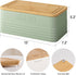 kiplant Countertop, Bread Box for Kitchen Large Bread Storage Container with Bamboo Lid, Iron Farmhouse Bread Box